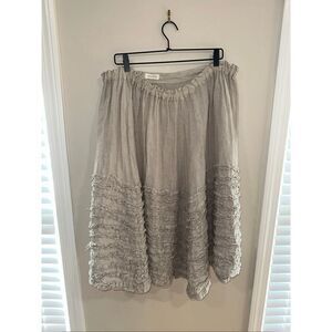 Krista Larson Ooh La La Ruffle Skirt One Size Beige